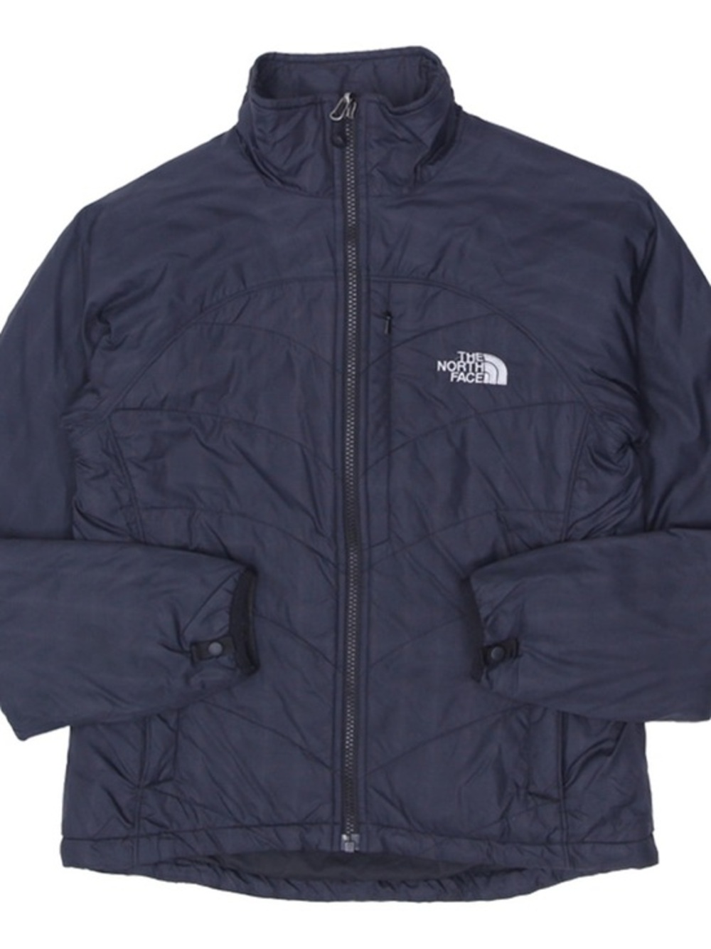 The North Face FULL ZIP PRIMALOFT QUILTED BLACK JACKET - Size Small